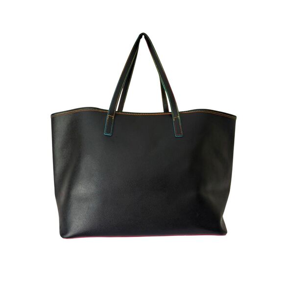 Kurt Geiger London Black Neon Multicolor Leather Richmond Tote Black - Picture 2 of 15